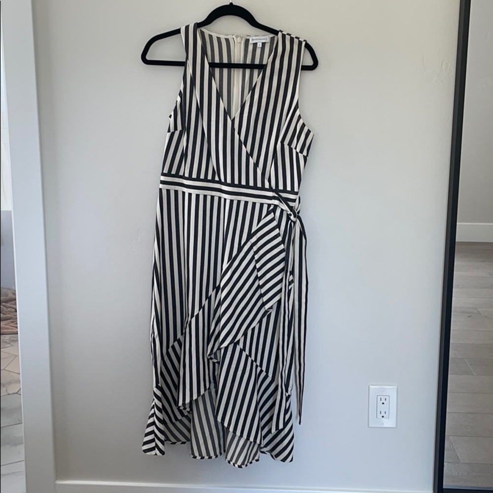 White and gray dress